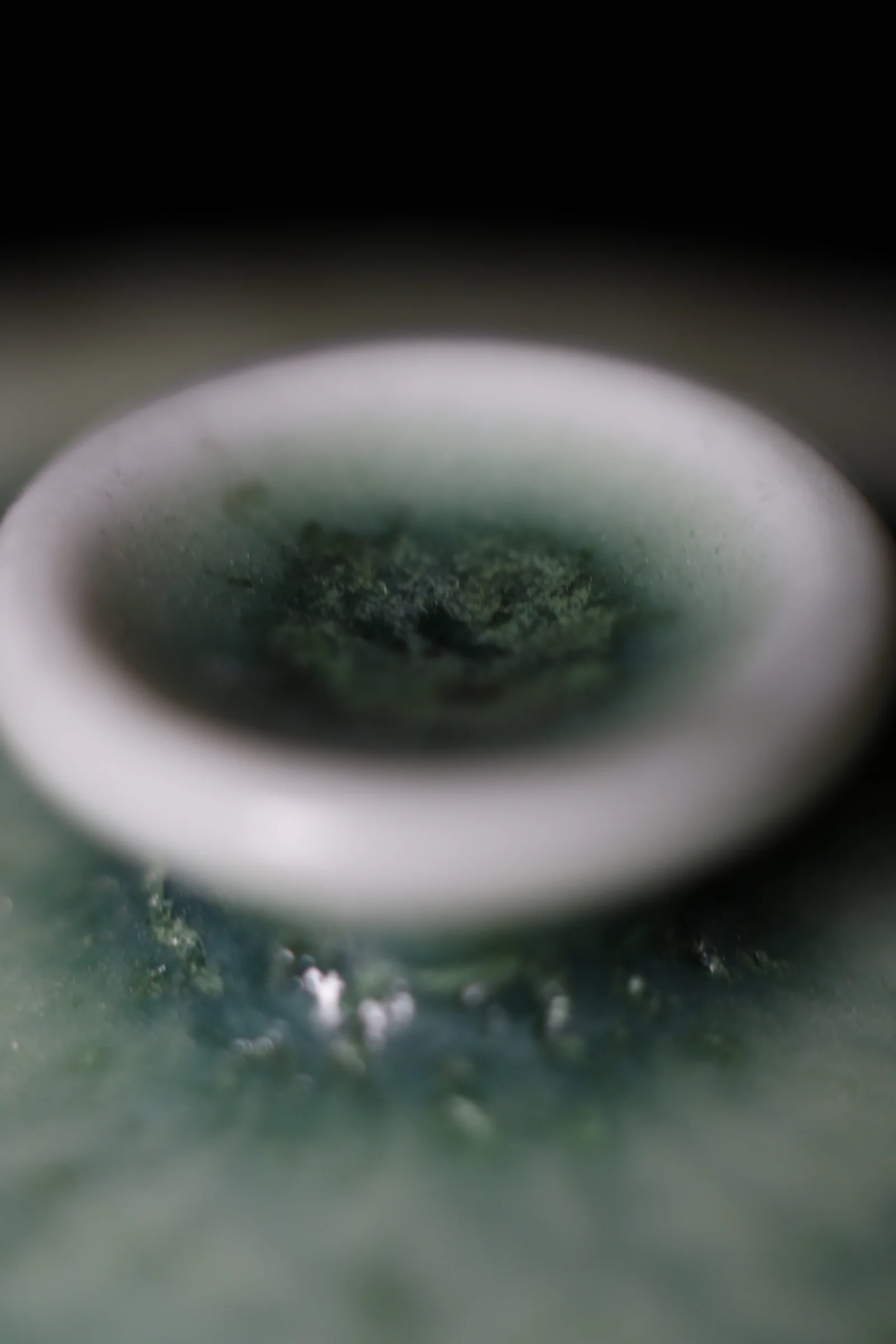 Close view of the Jade Gaiwan lid knob